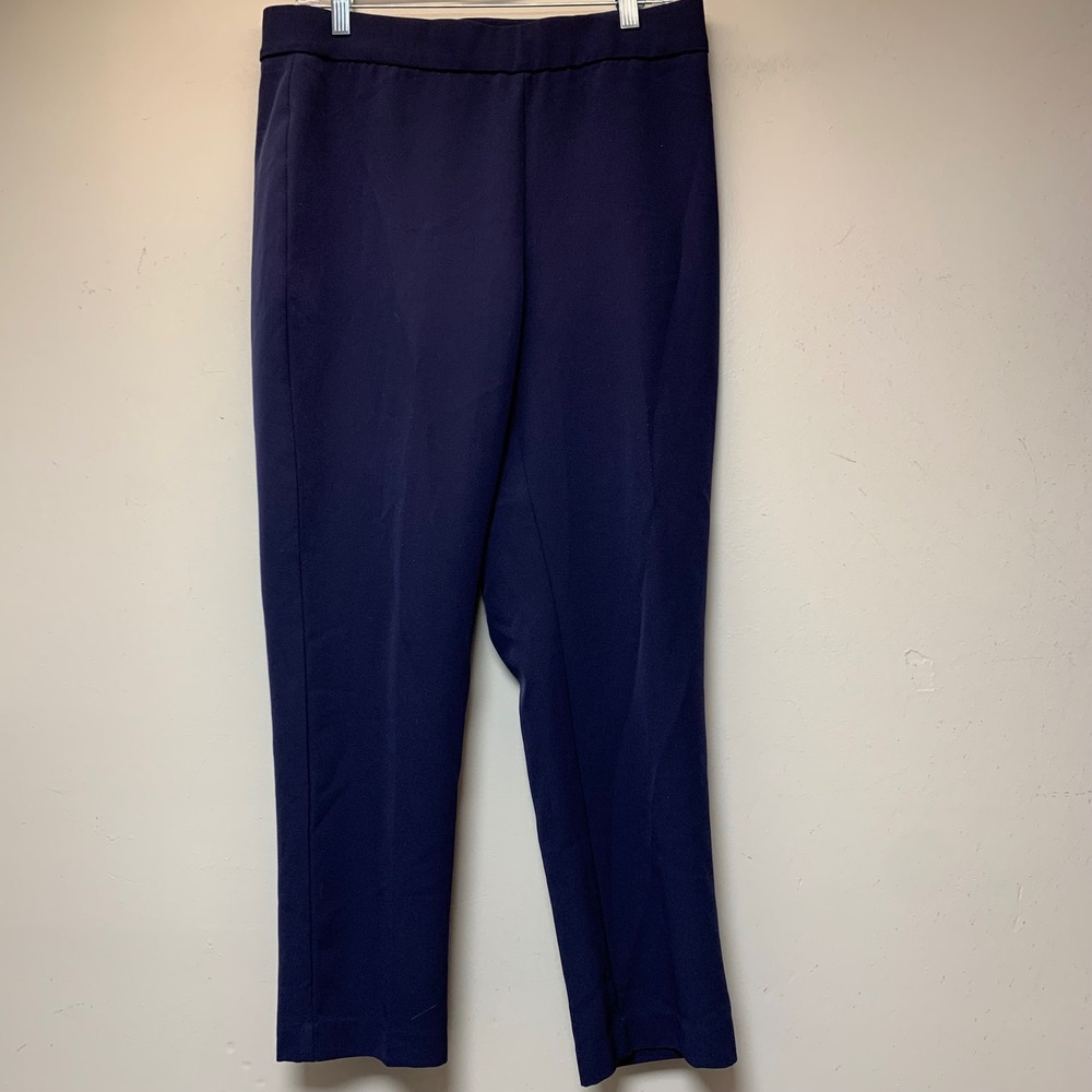 Chico's Easywear Trousers Women 1.5 Navy Blue Excellent Stretch Pull-on Pants